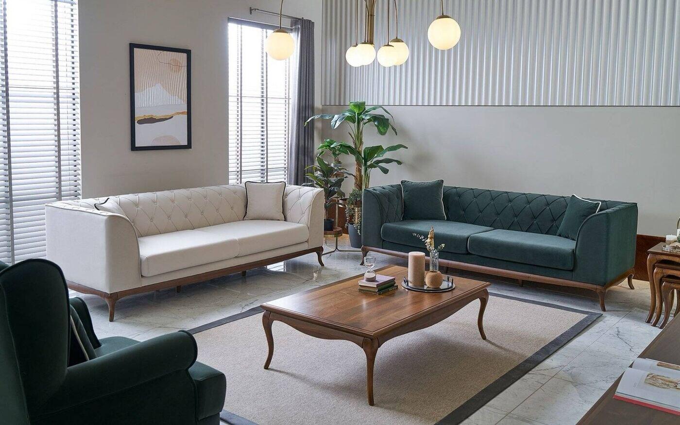 Art Walnut Sofa Set