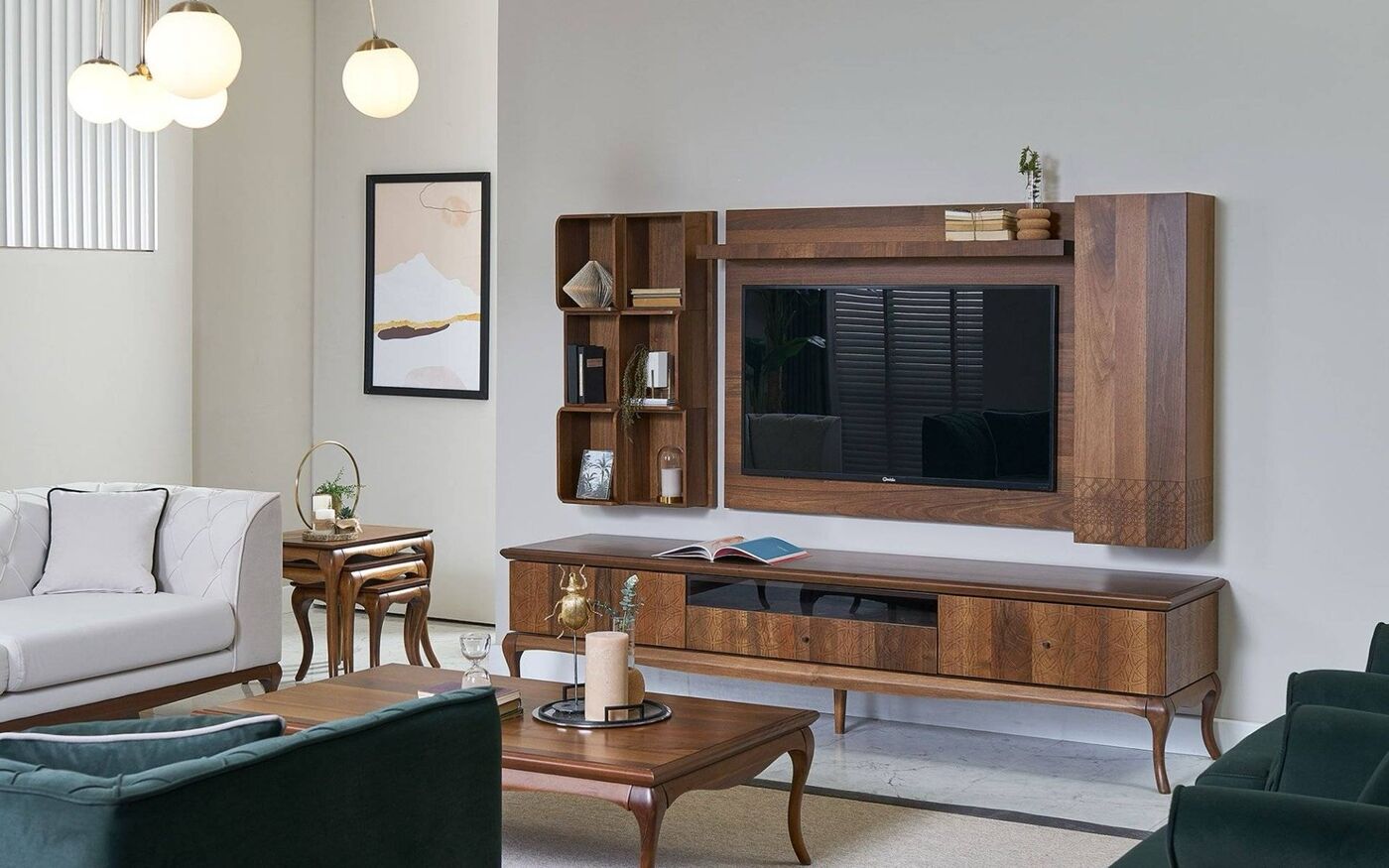 Art Walnut TV Unit