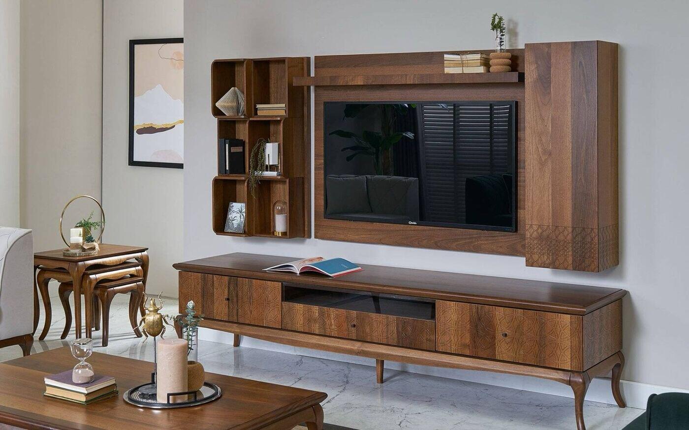 Art Walnut TV Unit