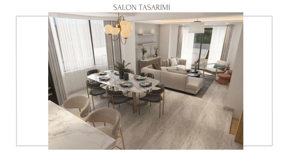 Bodrum Gümbet Villa Projesi · SALON TASARIMI