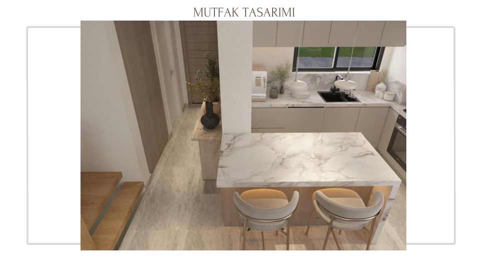 Bodrum Gümbet Villa Projesi · MUTFAK TASARIMI