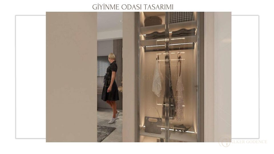 Bodrum Gümbet Villa Projesi · GİYİNME ODASI TASARIMI